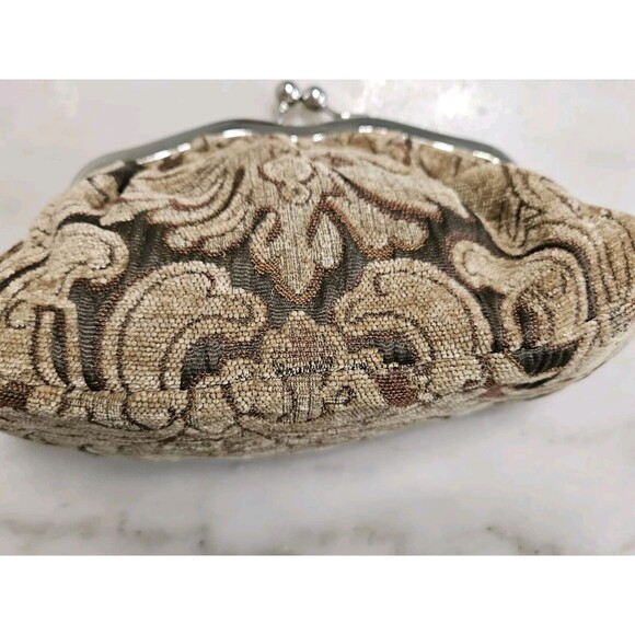 WOMEN'S apt.9 PURSE COPER SATIN SPIRAL BEADED SEQUINS EVENING BAG PURSE - Picture 4 of 9